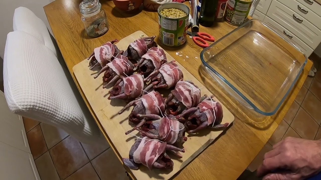 TOURTERELLES AU FOUR SUR LIT DE FLAGEOLETS  SIMPLE ET TRES BON