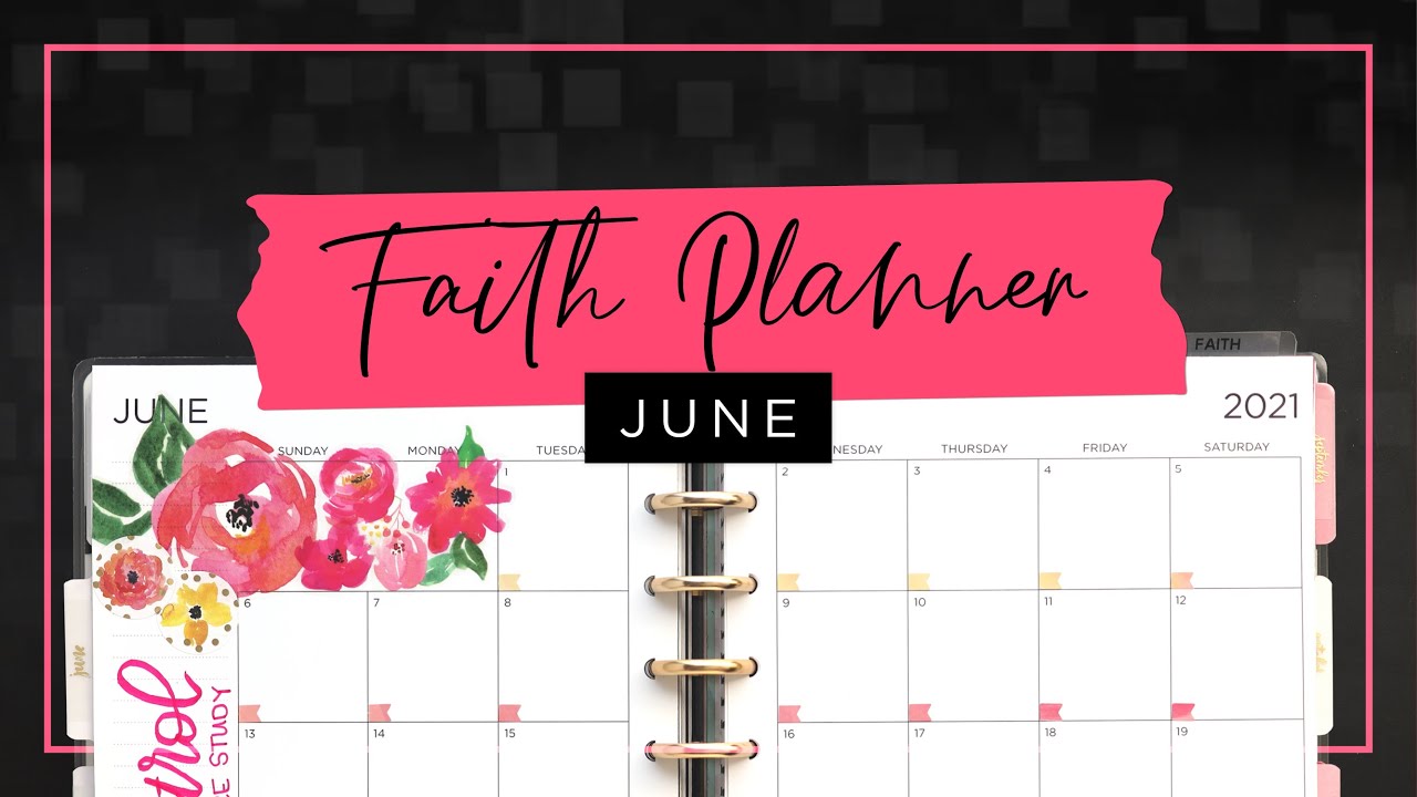 My Bold Pink Floral Faith Planner Theme :: June Plan with Me Classic Happy Planner Quadrant Layout