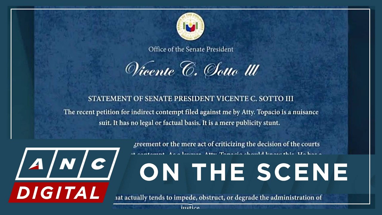Sotto on indirect contempt case: &lsquo;Merely a publicity stunt&rsquo; | ANC