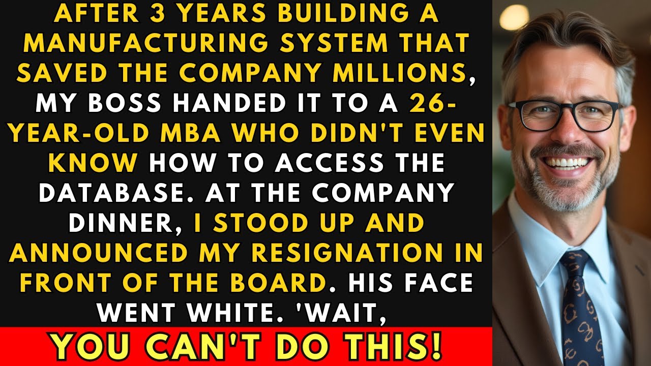 Boss Handed My Project To A 26-Year-Old MBA &ndash; My Resignation Destroyed Them | Office Revenge