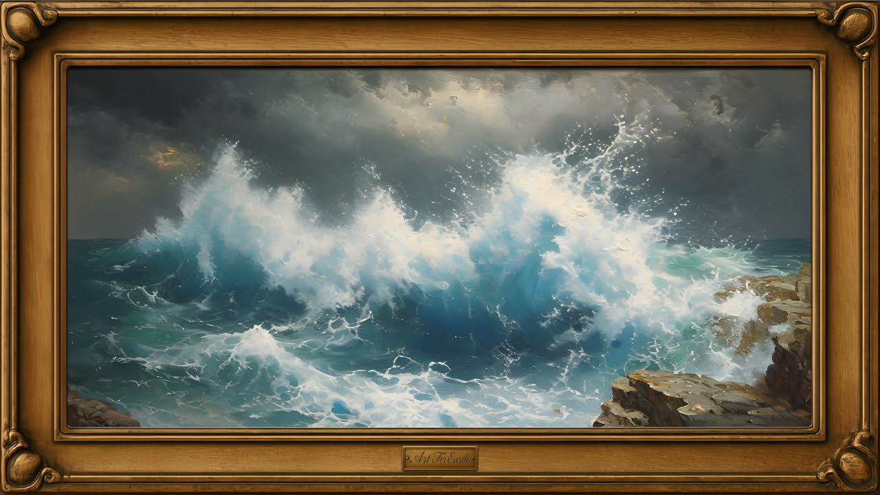 10-Hour 4K 📺 TV Art Frame 🔇Silent 🖼️ Whispers of the Sea 🎨 Monet Inspired  🌊