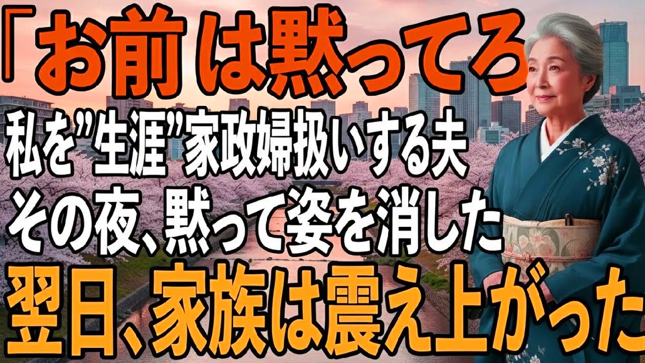 「お前は黙ってろ」35年連れ添った私を家政婦扱いする夫。尽くすことに我慢の限界の私は反撃を決意し【シニアライフ】【60代以上の方へ】