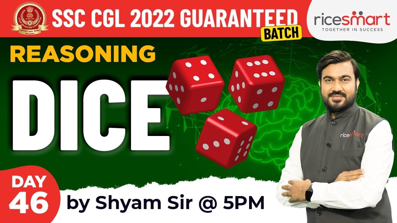 Dice Reasoning SSC CGL 2022 | Dice Reasoning by Shyam Asare | SSC Exams
