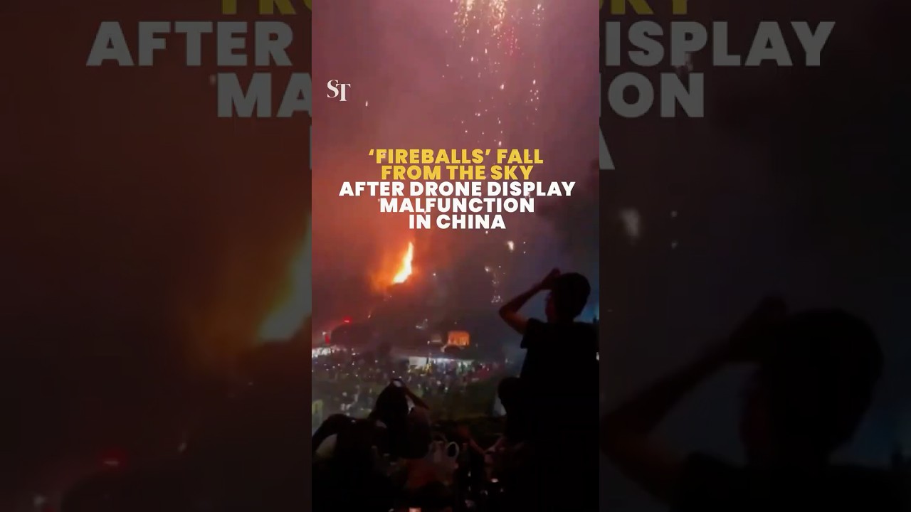 &lsquo;Fireballs&rsquo; fall from the sky after drone display malfunction in China