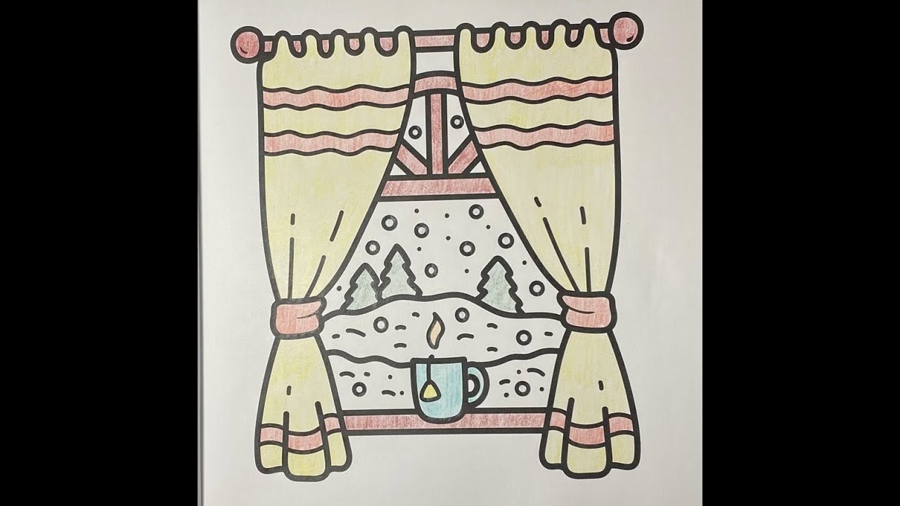ASMR ~ watch me color a snowy day