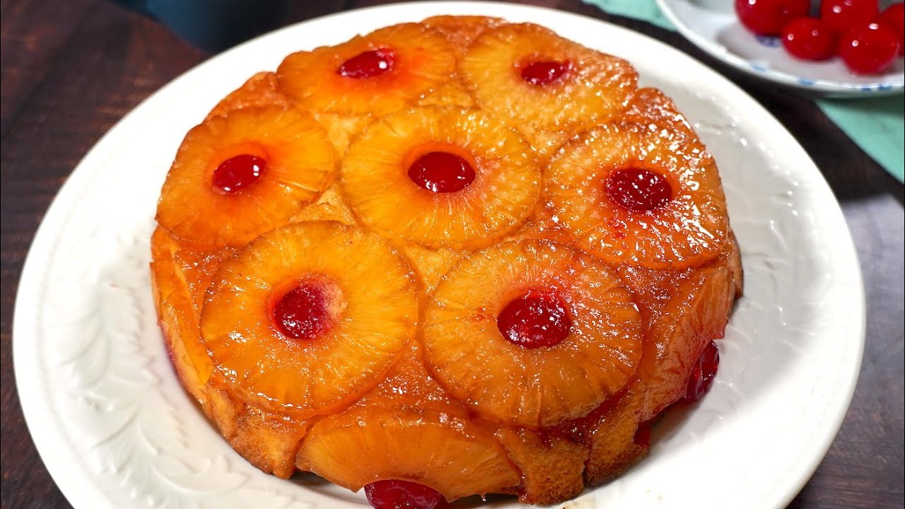 Pastel Volteado de Piña - Mi Cocina Rápida