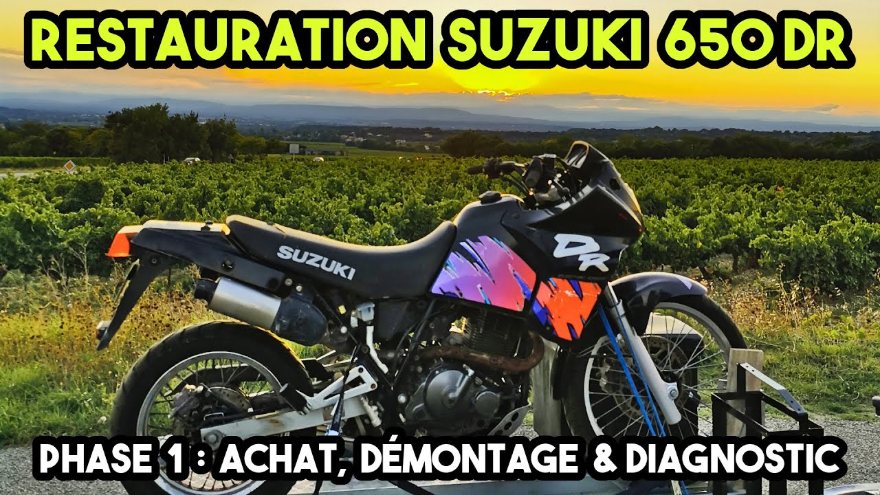 Restauration Suzuki DR 650 en mauvais état | Phase 01 : achat & démontage | Projet off-road TET 2022
