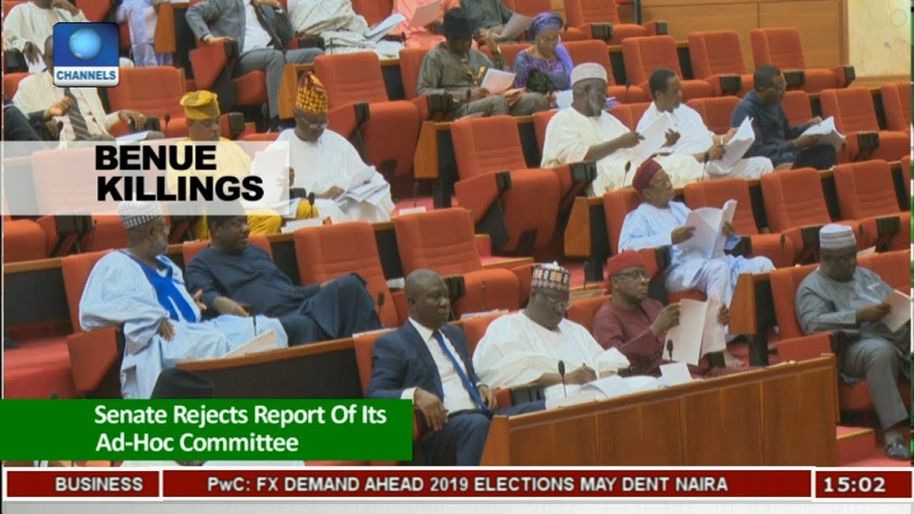 Senate Rejects Report Of Ad-Hoc Committee On Benue Killings | News Across Nigeria |