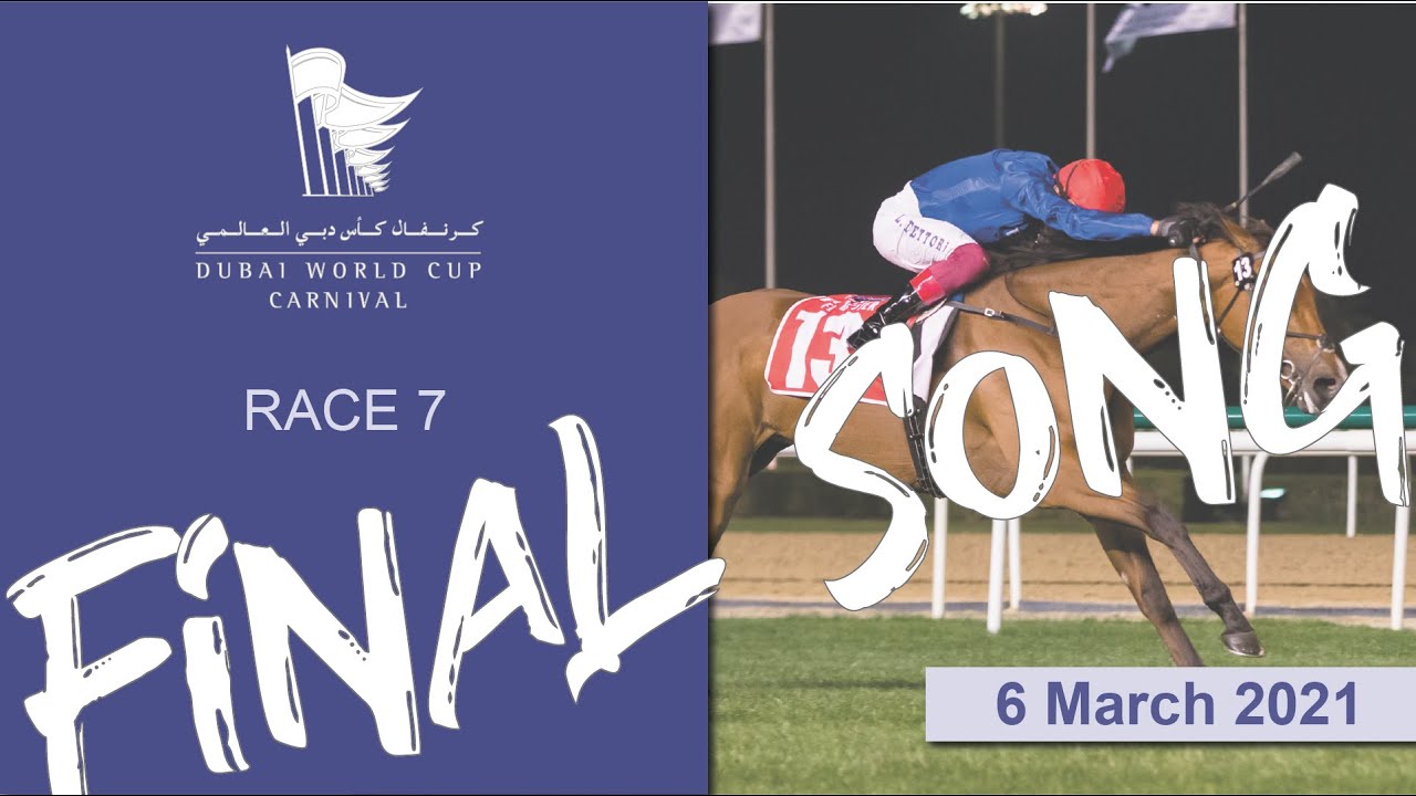 Frankie Dettori has the Finaal Song I Racing At Meydan I Race 7 I Nad Al Sheba Turf Sprint
