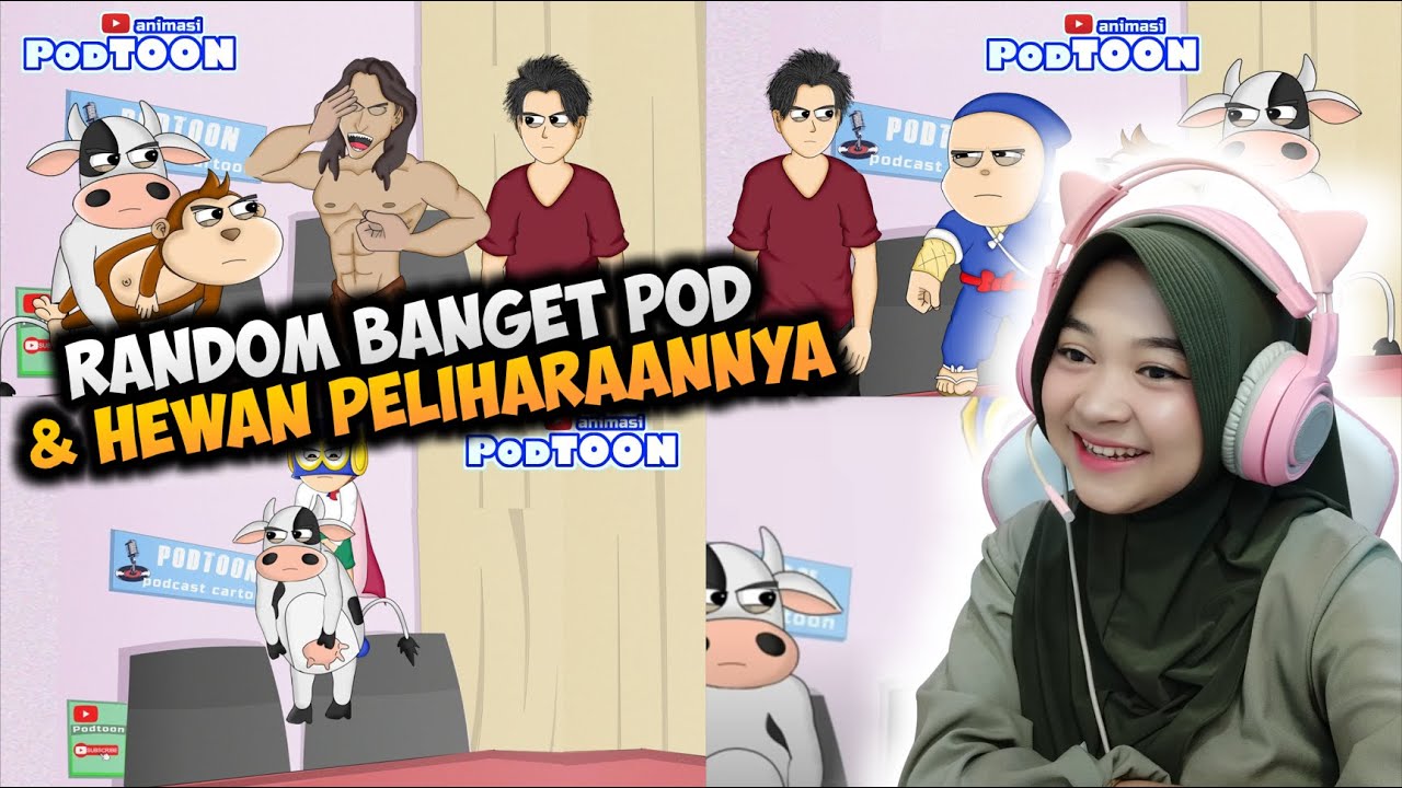React Animasi PODTOON - BINTANG TAMU Kali ini Ngakak Banget | Maya Nadia