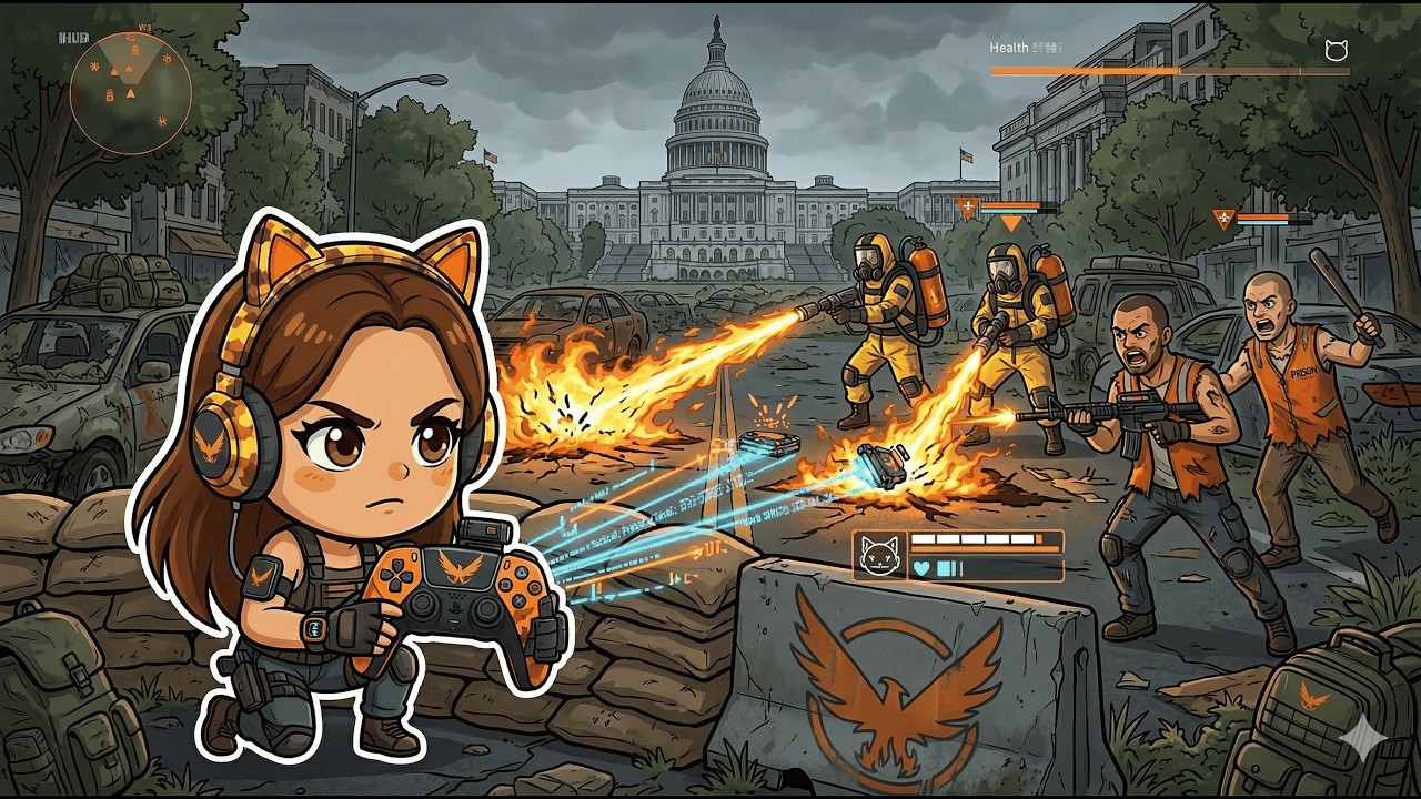 🔥 SALVANDO O MUNDO (ou tentando não virar churrasco) - Estreia em The Division 2! 😹🔫
