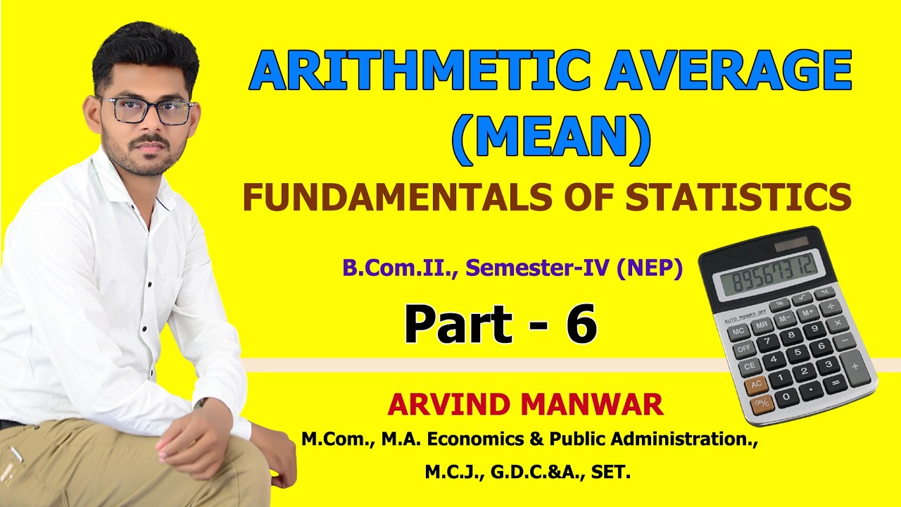 🔴 Calculation of Arithmetic Average or Mean by Continuous Series - Part - 6