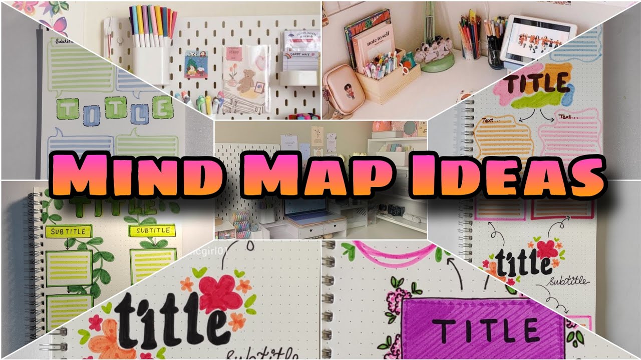 Mind map ideas for school projects and assignments🌷✨|That Aesthetic Girl| Compilation #schoolproject
