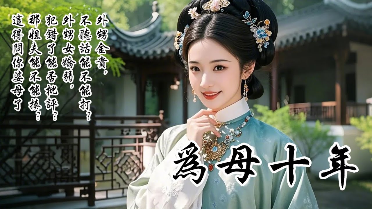 【為母十年】姐姐丟下一對年幼兒女，撒手人寰。母親求我給姐夫續弦。「外甥金貴，不聽話能不能打？外甥女嬌弱，犯錯了能否批評？」母親連連點頭。「那姐夫呢？早看他不順眼了，能不能揍？」母親：……這得問你婆母了