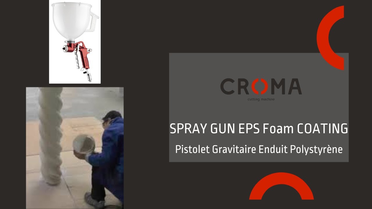 Coating EPS foam with spray gravity gun - Enduire mousse PSE avec pistolet gravitaire