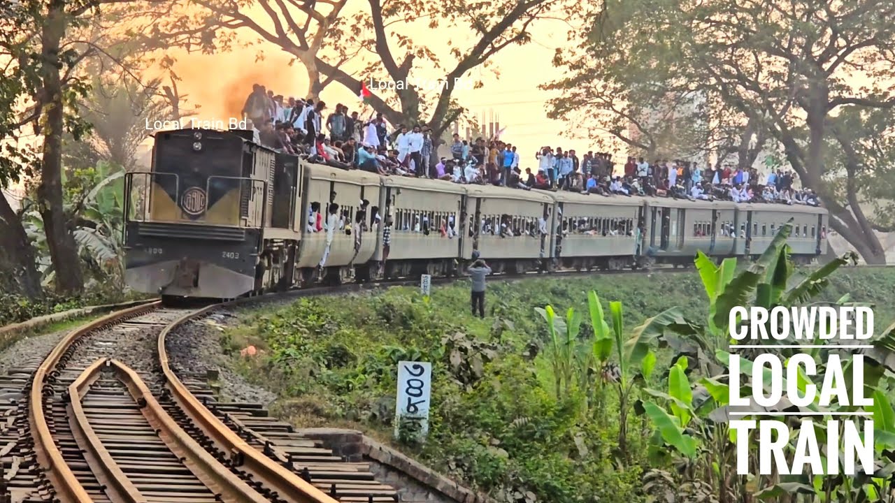 Overloaded Train. Jaria Local Train. Mymensingh