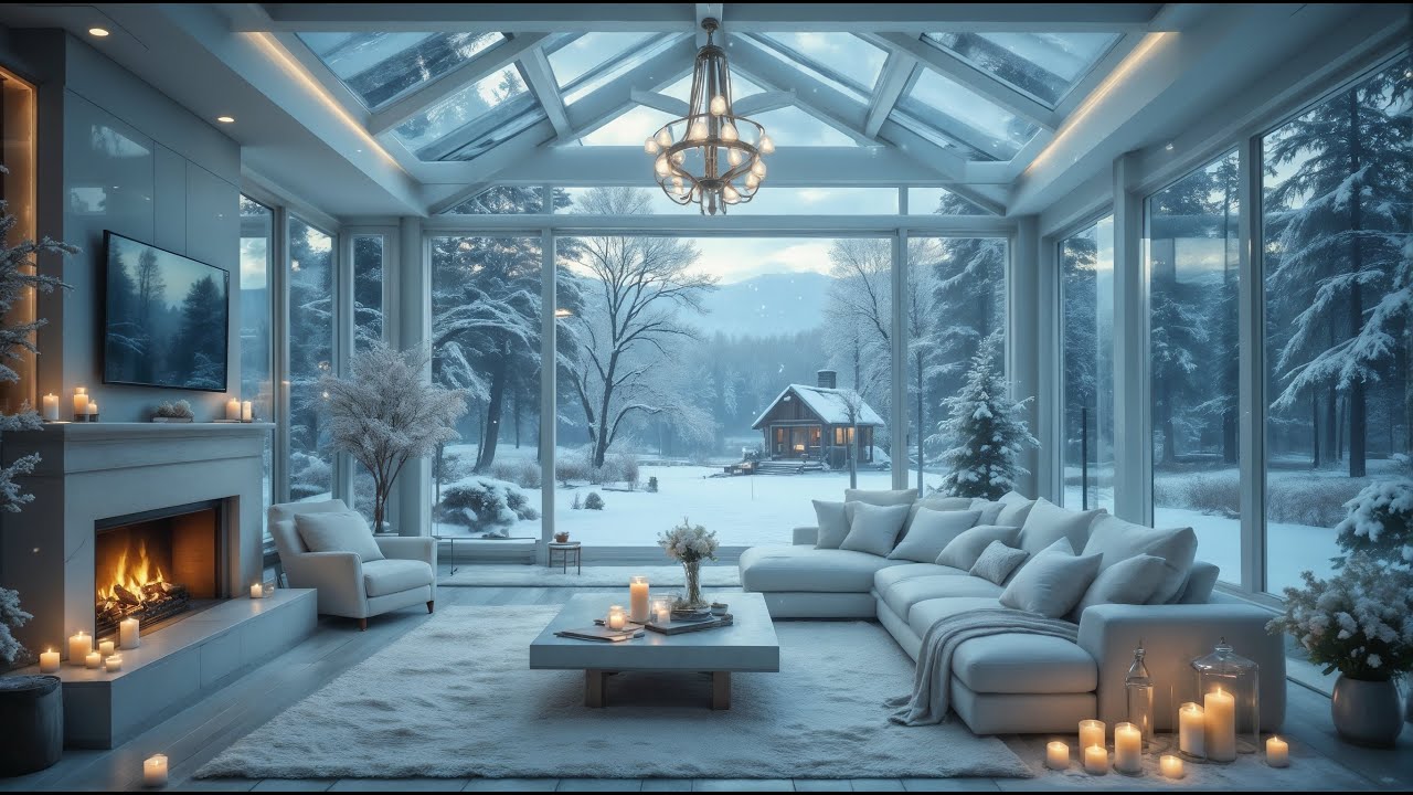 Frozen Outside, Warm Inside | 1-Hour Cozy Winter Cabin Ambience for Sleep & Focus