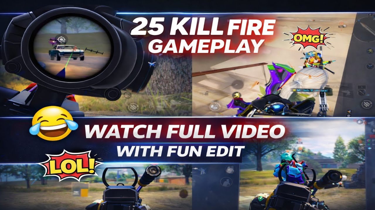 😎25 KILL WITH 🤨FIRE GAME PLAY AND😂 FUN EDIT🥳 WATCH FULL VIDEO #pattasuislive #bgmi #funny #trending 