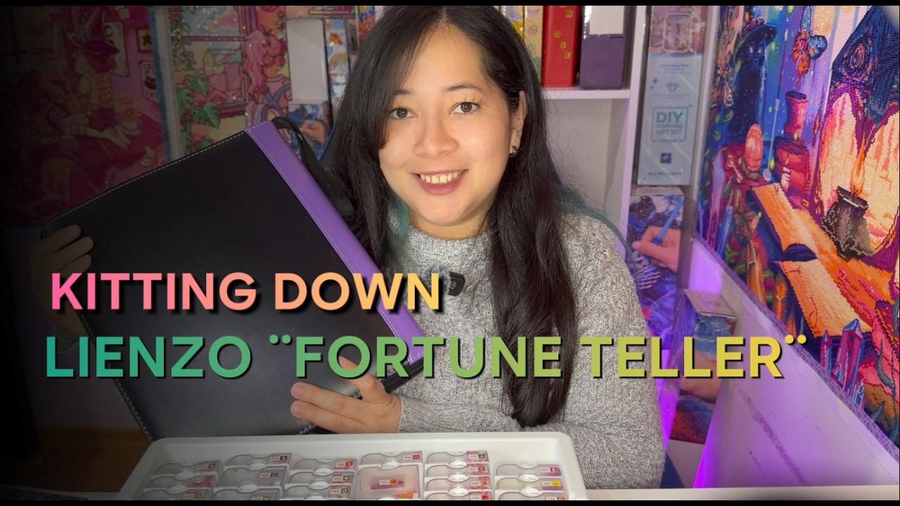 Kitting Down lienzo Fortune Teller de @diamondartclub