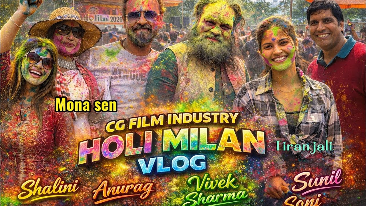 CG Film Industry Holi Milan Vlog | Rang Rangila Maja | Holi Celebration 2026 | RajaVlog 🌸