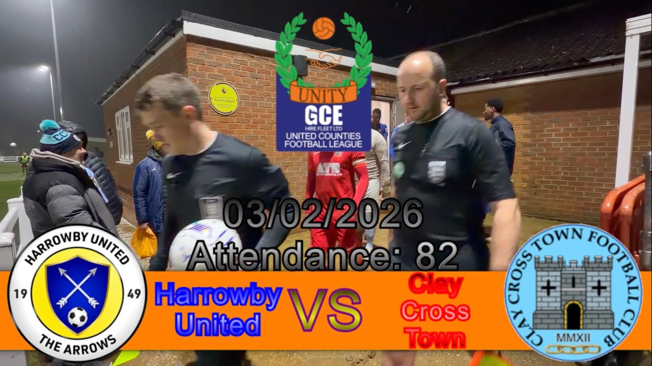 Harrowby United 0-7 Clay Cross Town, United Counties Premier Division North, 03/02/2026