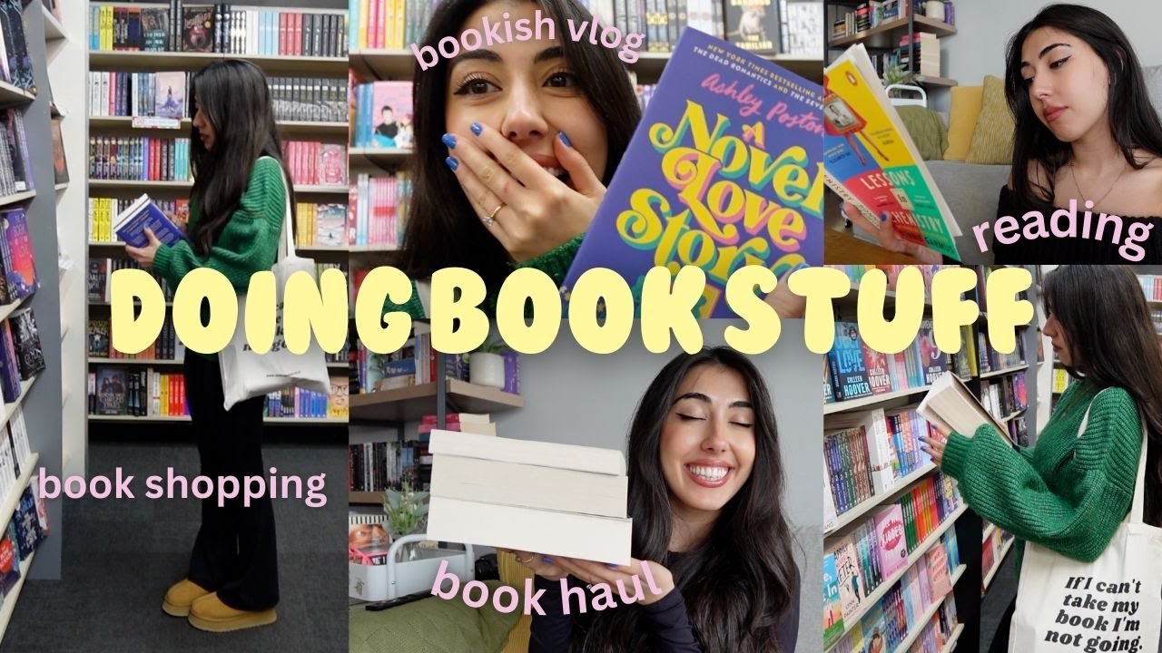 doing book stuff 📚💌🪩 book shopping, reading vlog and book haul🛍️