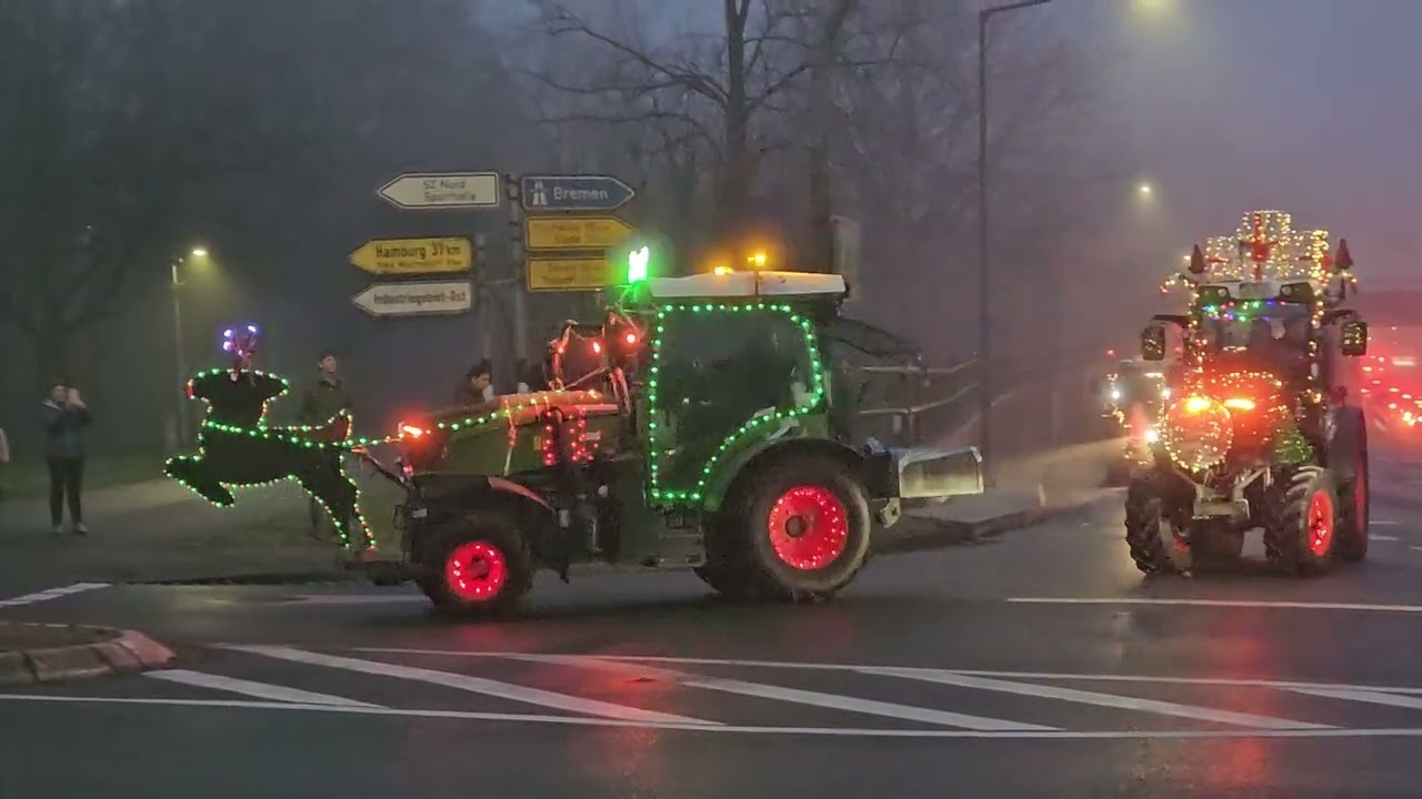 Lichterfahrt der Landwirte 2025, Buxtehude