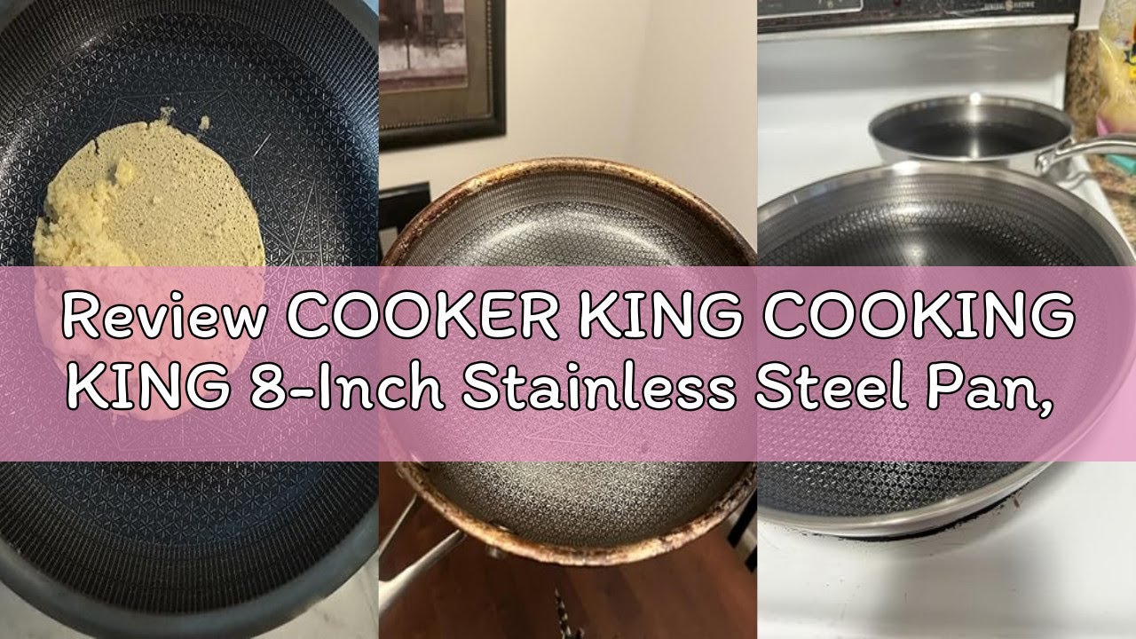 Review COOKER KING COOKING KING 8-Inch Stainless Steel Pan, Hybrid Nonstick Frying Pan, Skillet, 3-P