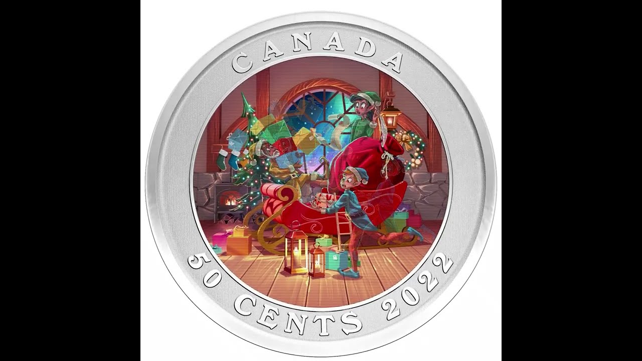 Lenticular Coin &ndash; Santa&rsquo;s Sleigh &ndash; Mintage: 100,000 (2022)