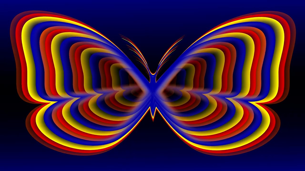 Sleeping and Relaxing Wallpaper - Rainbow Butterflies - 4K UHD Video - Background Video Loop