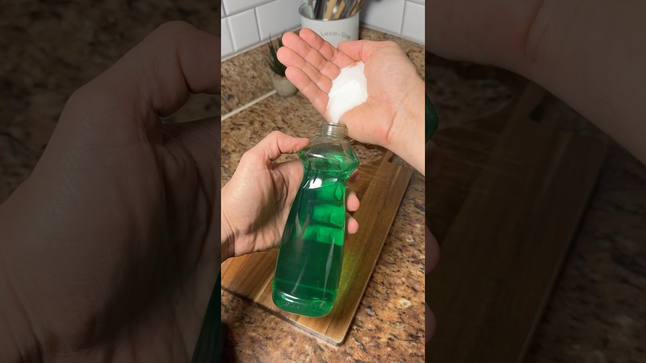 Mix Salt with Dish Soap&mdash;The Results Will Surprise You! 🧂✨ #diy #homehacks #cleaninghacks