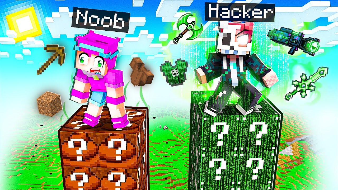 ¿PUEDES SOBREVIVIR a las TORRES MÁS ALTAS de LUCKY BLOCK? 😂😱 NOOB vs HACKER en MINECRAFT