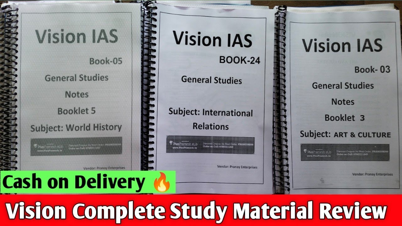 Vision Complete UPSC Study Material Review with Price and all Details Cash on Delivery available