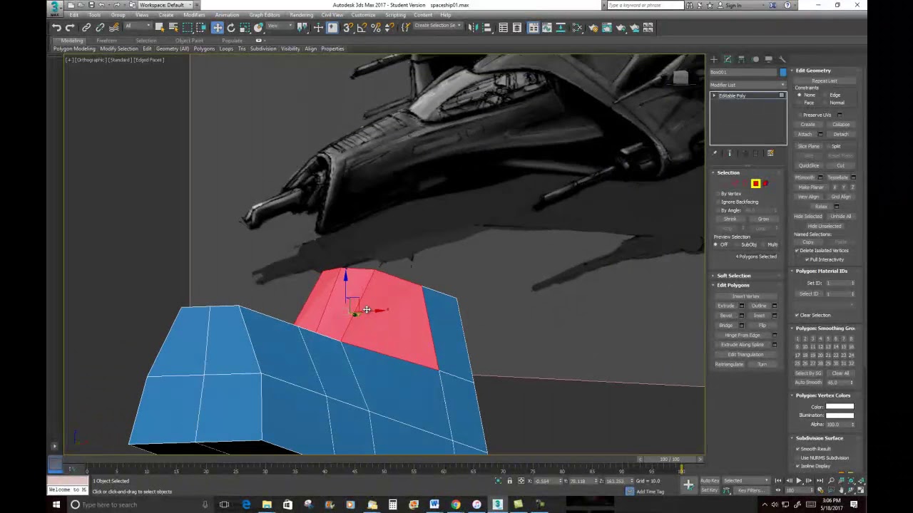 3d modeling building a spaceship in max 01