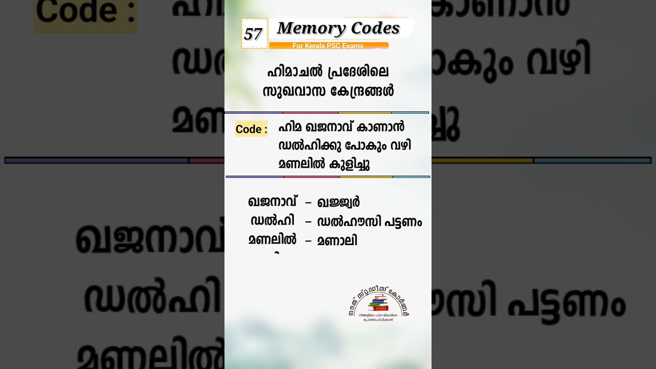 PSC Memory Codes 57 | #keralapsc #gk #psc #psctips #pscgk #assistantsalesman #prilims #exam #rrb