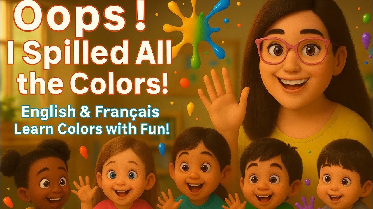 ✨ Oops! I Spilled All the Colors! | English & Français | Learn Colors for Kids ✨