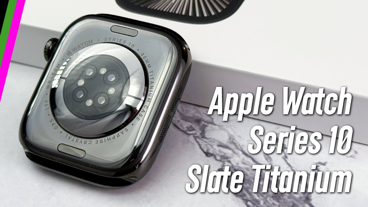 Titanium Apple Watch Series 10 // Up-Close Details (Slate vs Jet Black)
