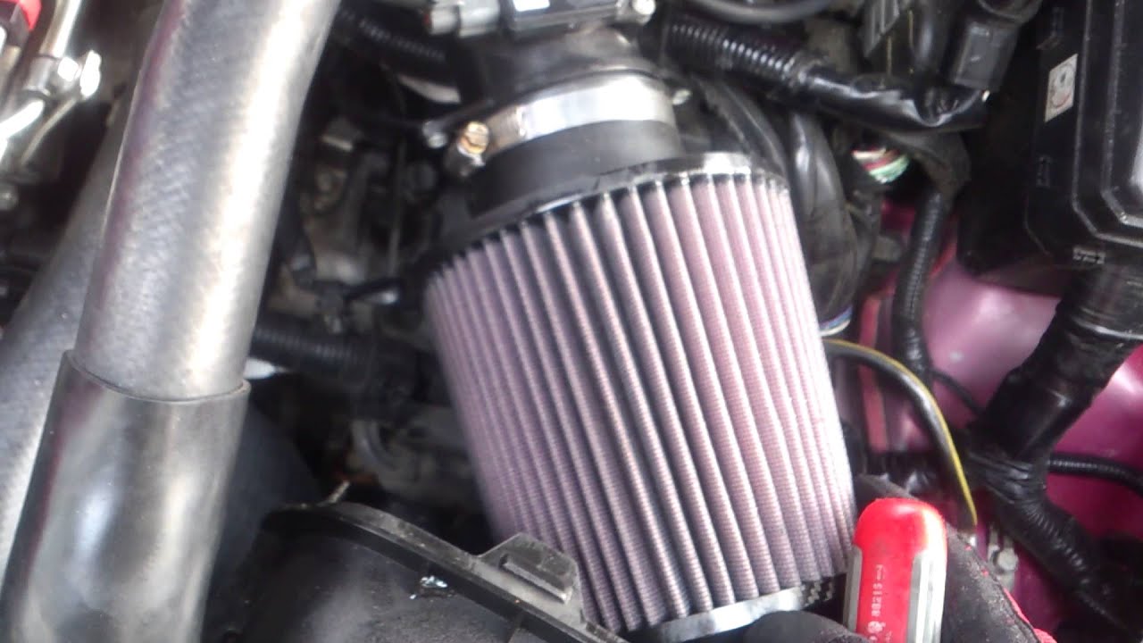 Evo X cone filter install