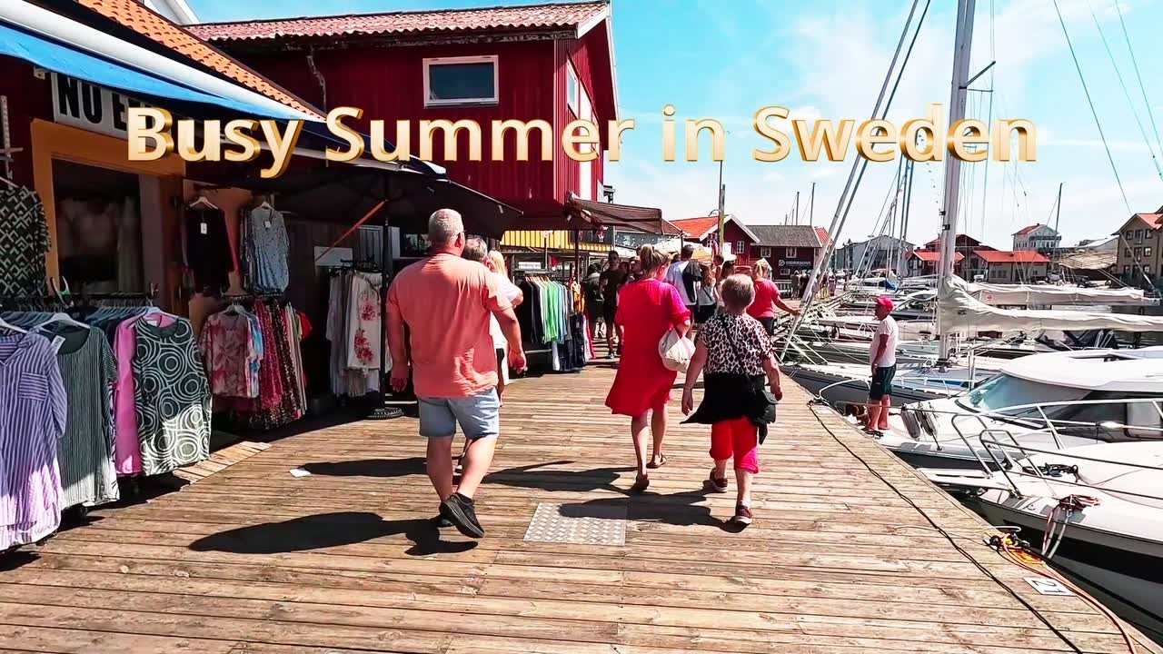 Smögen Island Sweden 4K 🇸🇪 Летняя прогулка по пирсу Смёген | Побережье Швеции