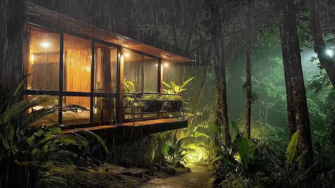 Struggling With Insomnia? Sleep in 3 Minutes | Heavy Rain Sounds & Distant Thunder for Natural Insom