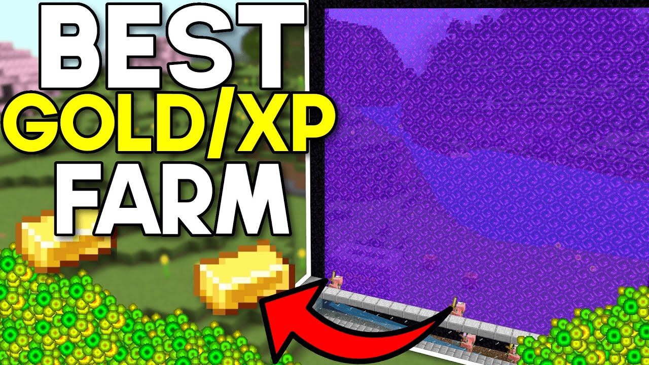BEST AFK Gold XP Farm Minecraft Bedrock 1.21