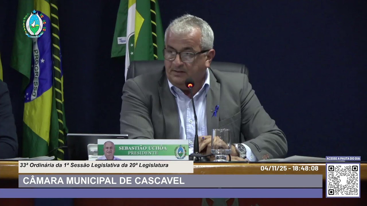 33ª Ordinária da 1ª Sessão Legislativa da 20ª Legislatura