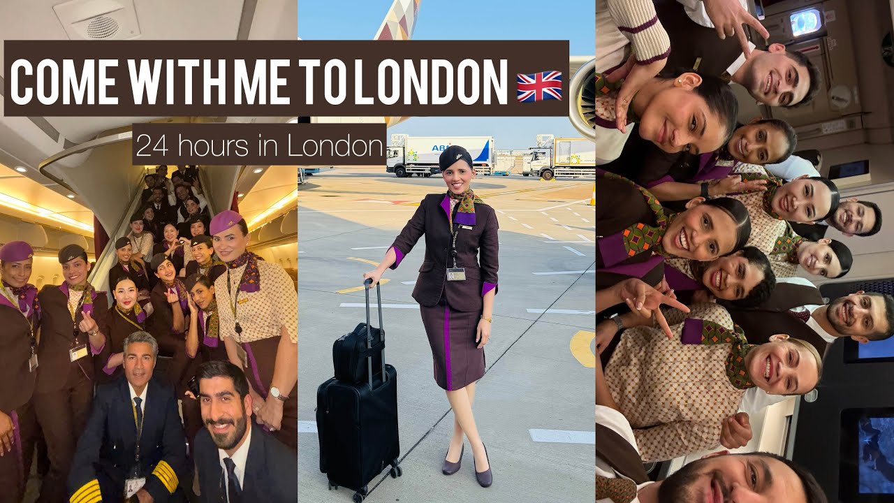 24 hours in London | day in Etihad cabin crew life ❤️
