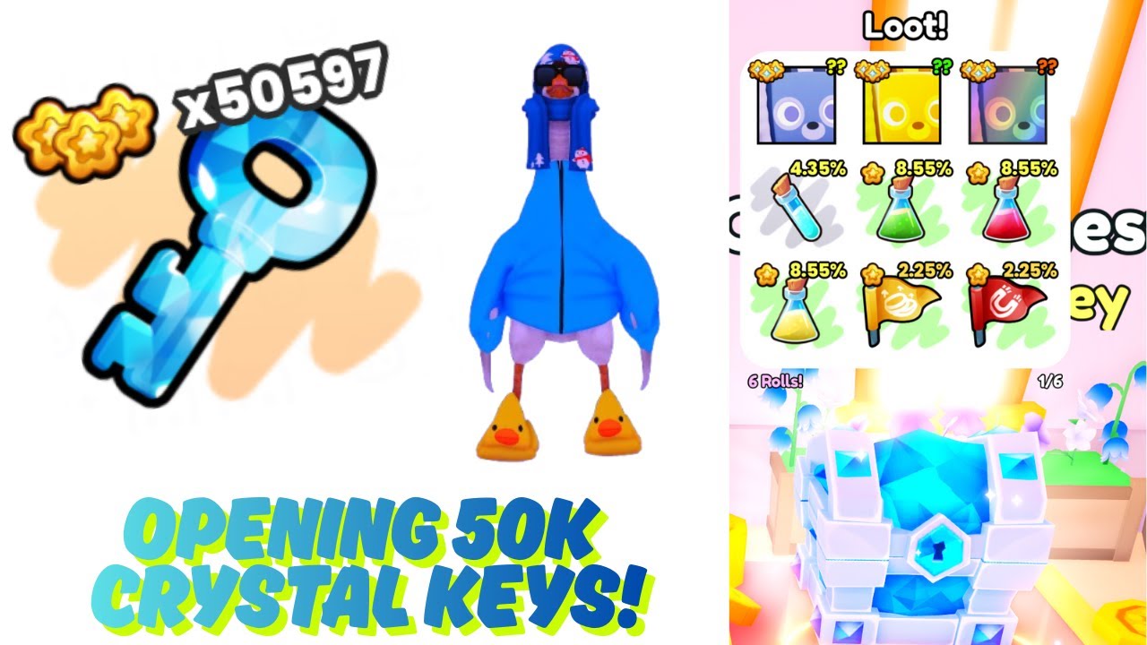 Opening 50K Crystal Keys In Pet Simulator 99!