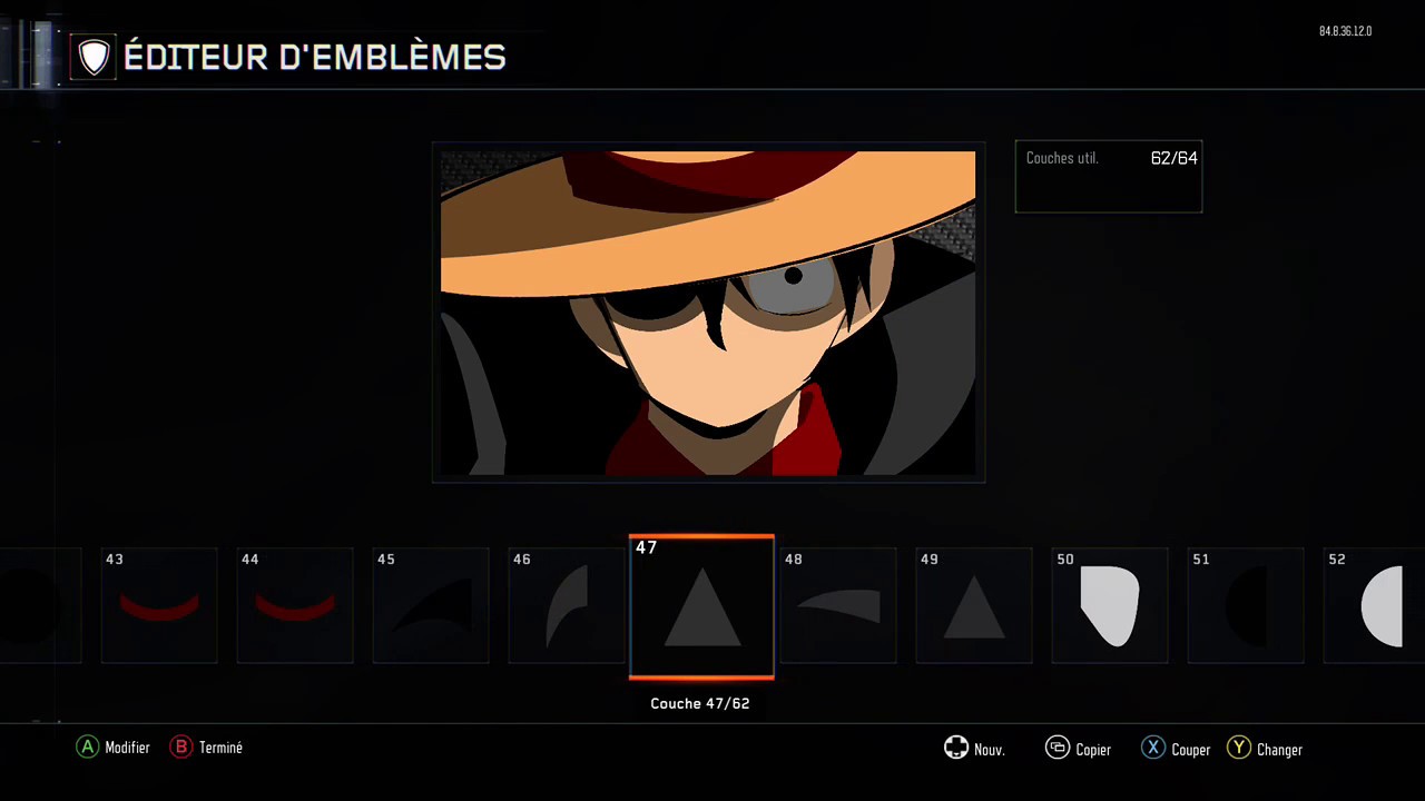 Emblème luffy COD BO3