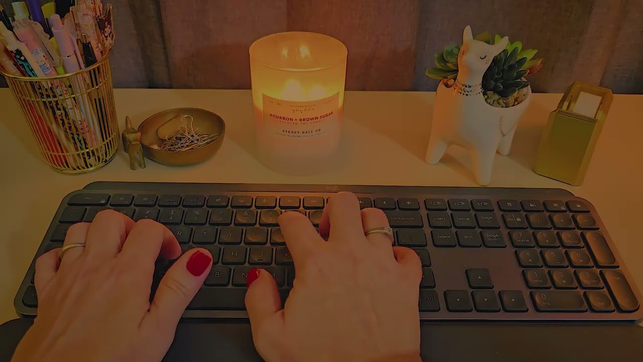 Warm & Cozy Keyboard Typing - Sleep, Study & Relaxation - No Talking