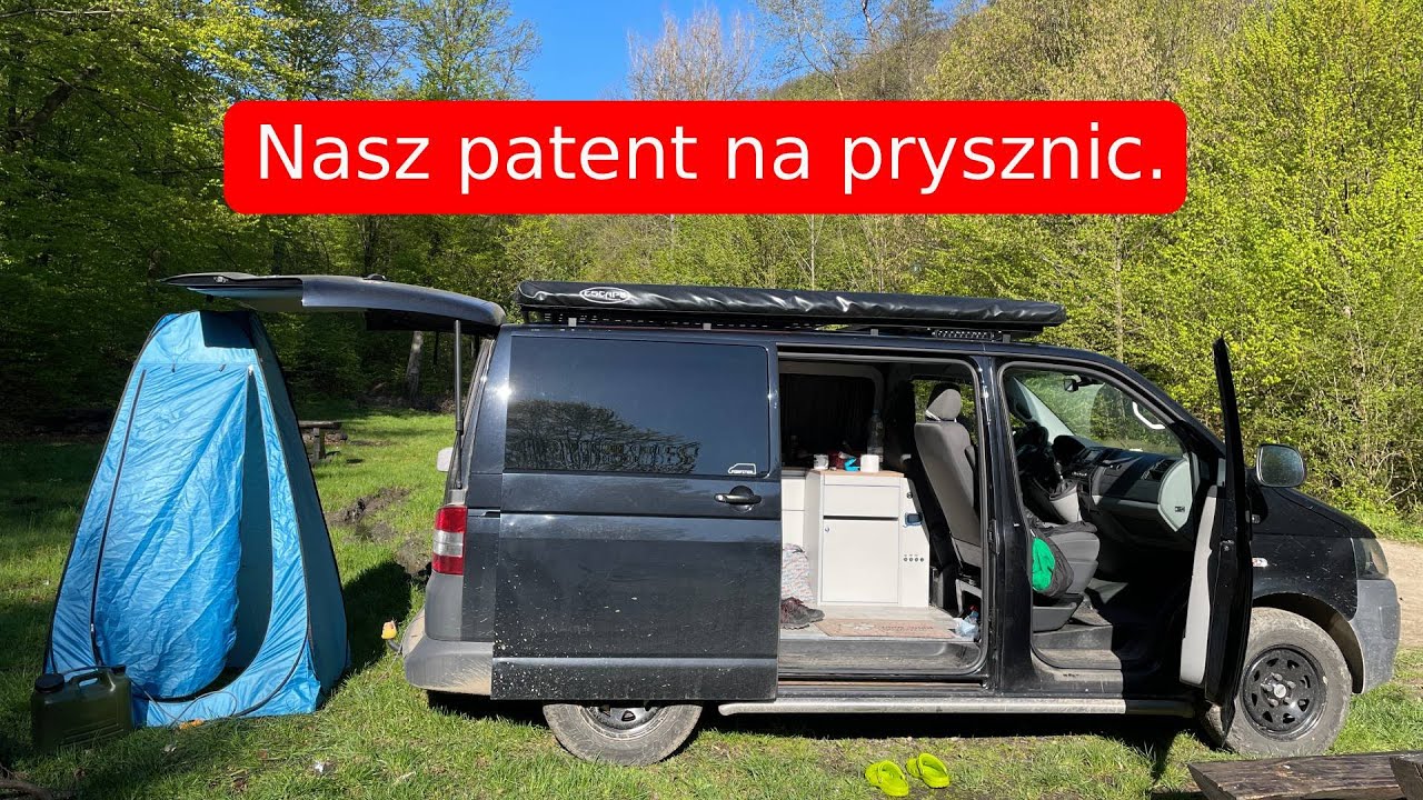 Tani prysznic w naszym campervanie. VW T5 4Motion.