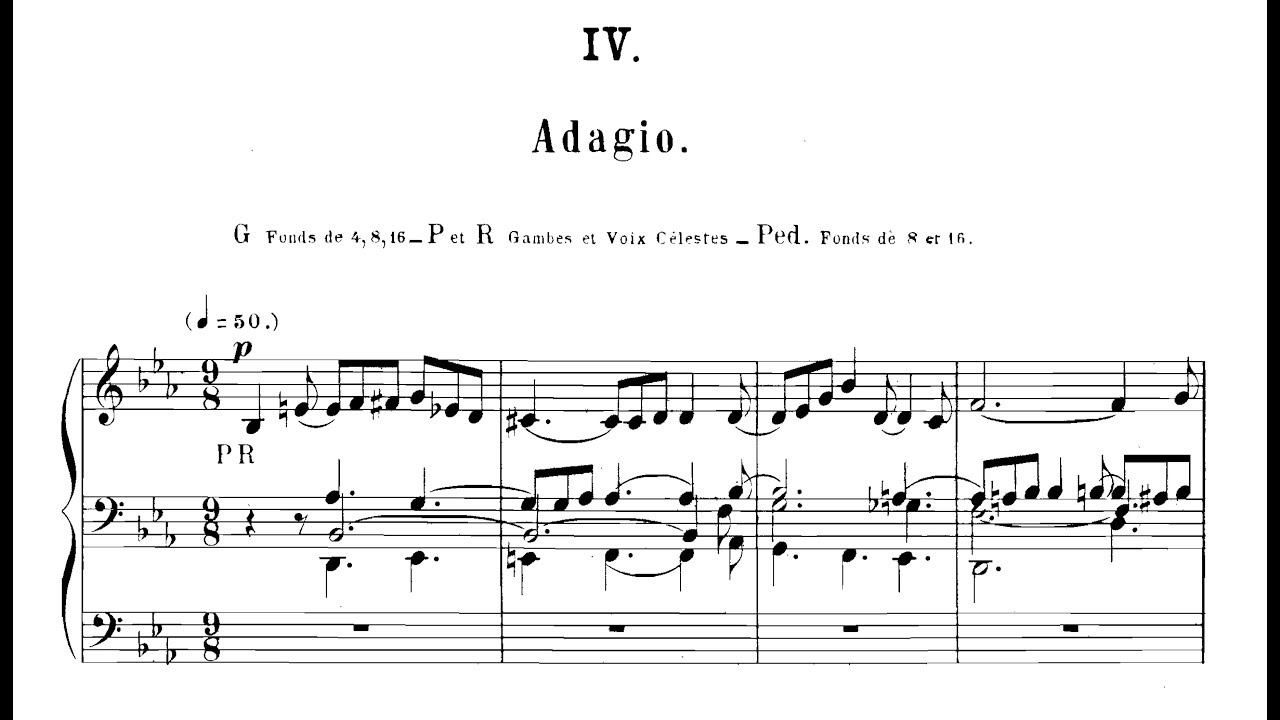 Widor: 1. Symphonie op. 13 Nr. 1 - IV. Adagio