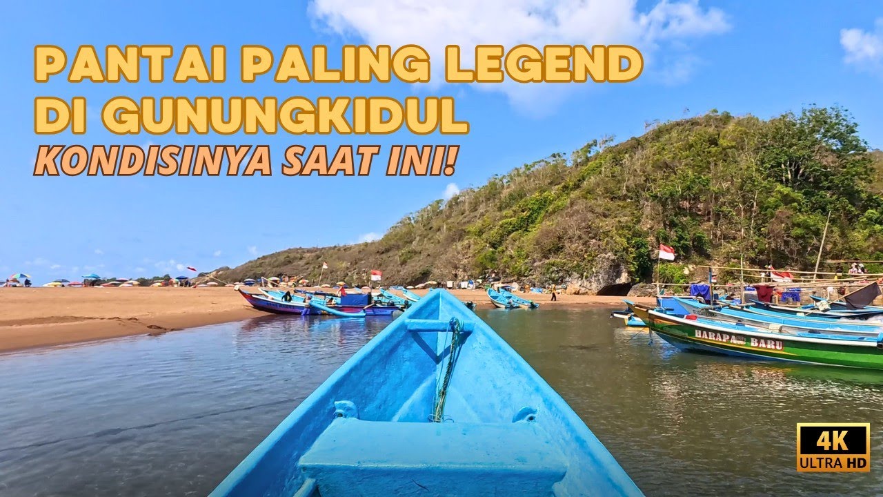 Suasana Pantai Baron Gunungkidul | 4K 60fps Walking Tour