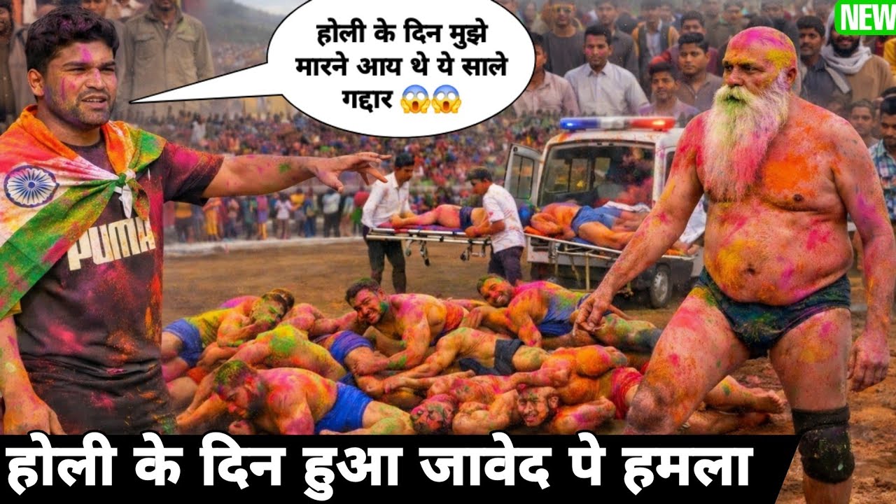 तीनो ने मिलकर  दस गद्दार पहलवानो को किया घायल और Javed gani ki new kushti baba nepali #new 
